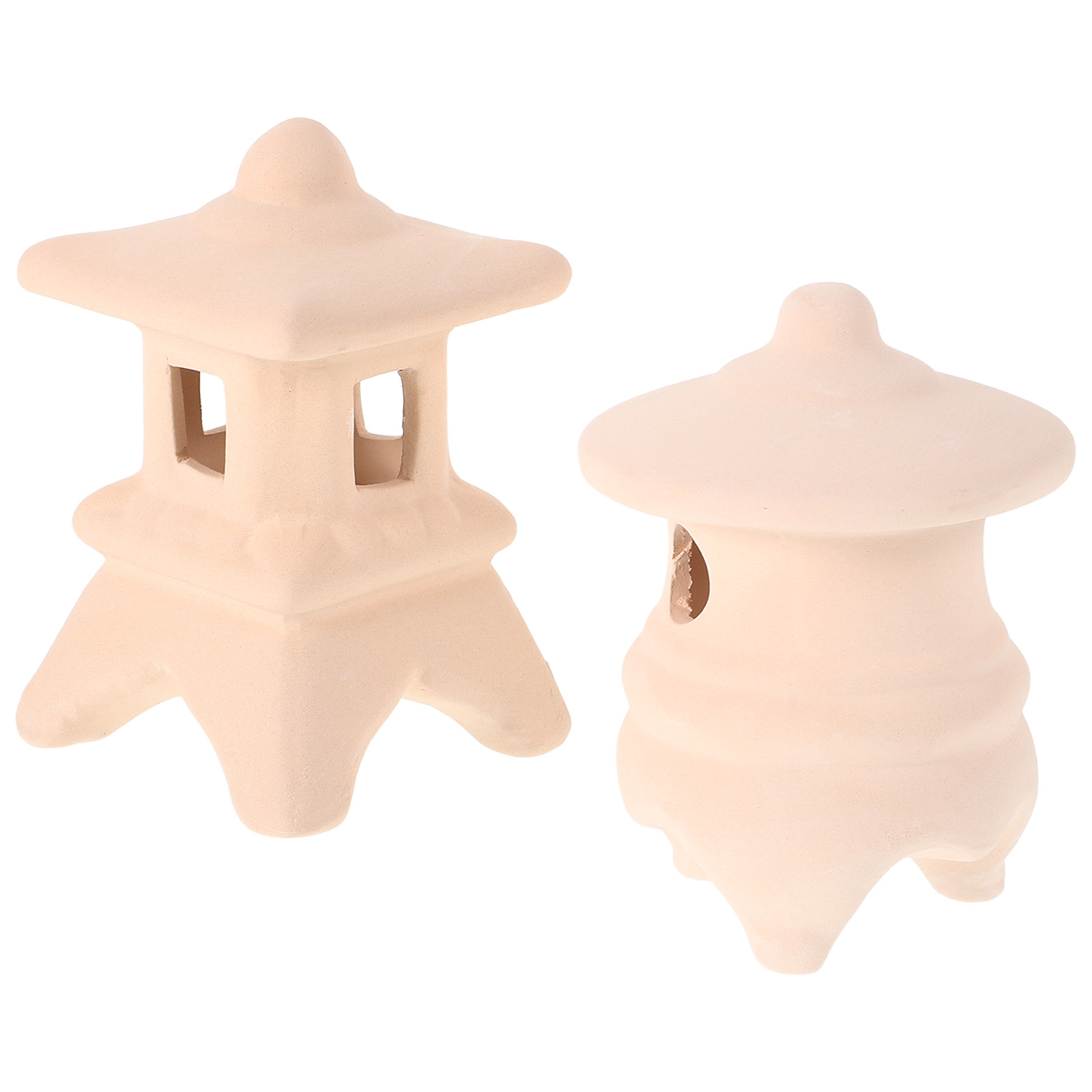 Hide Cave Ceramic - 2 ชิ้น ของตกแต่งตู้ปลาเซรามิก ถ้ำปลา ที่ซ่อนตัวสำหรับปลากัด กุ้ง