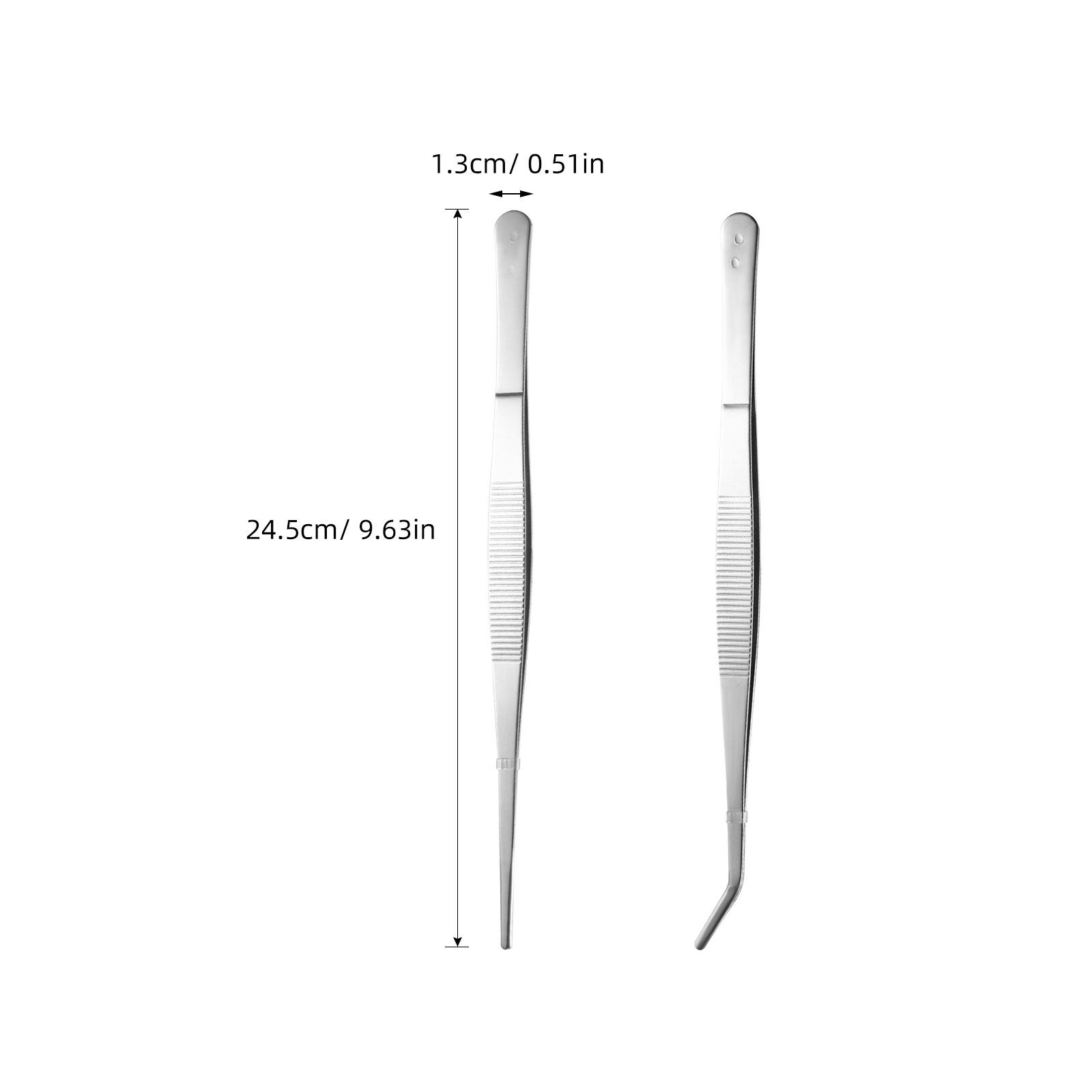 แหนบสแตนเลส 2 ชิ้น สีเงิน ยาว  - Feeding Tong Stainless บทวิจารณ์และราคา