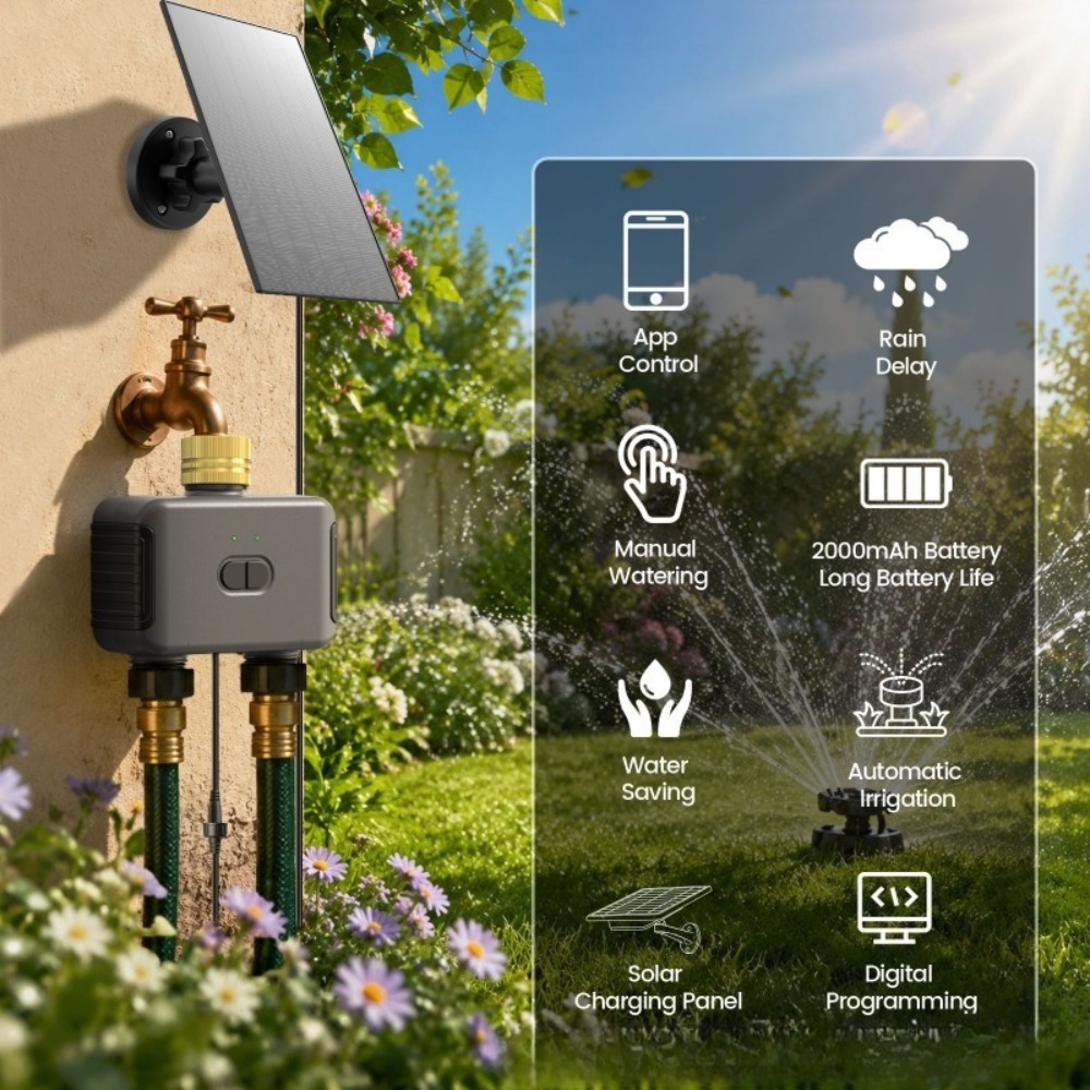 ตัวควบคุมการรดน้ำอัตโนมัติแบบไ - Timer Dual Outlet บทวิจารณ์และราคา