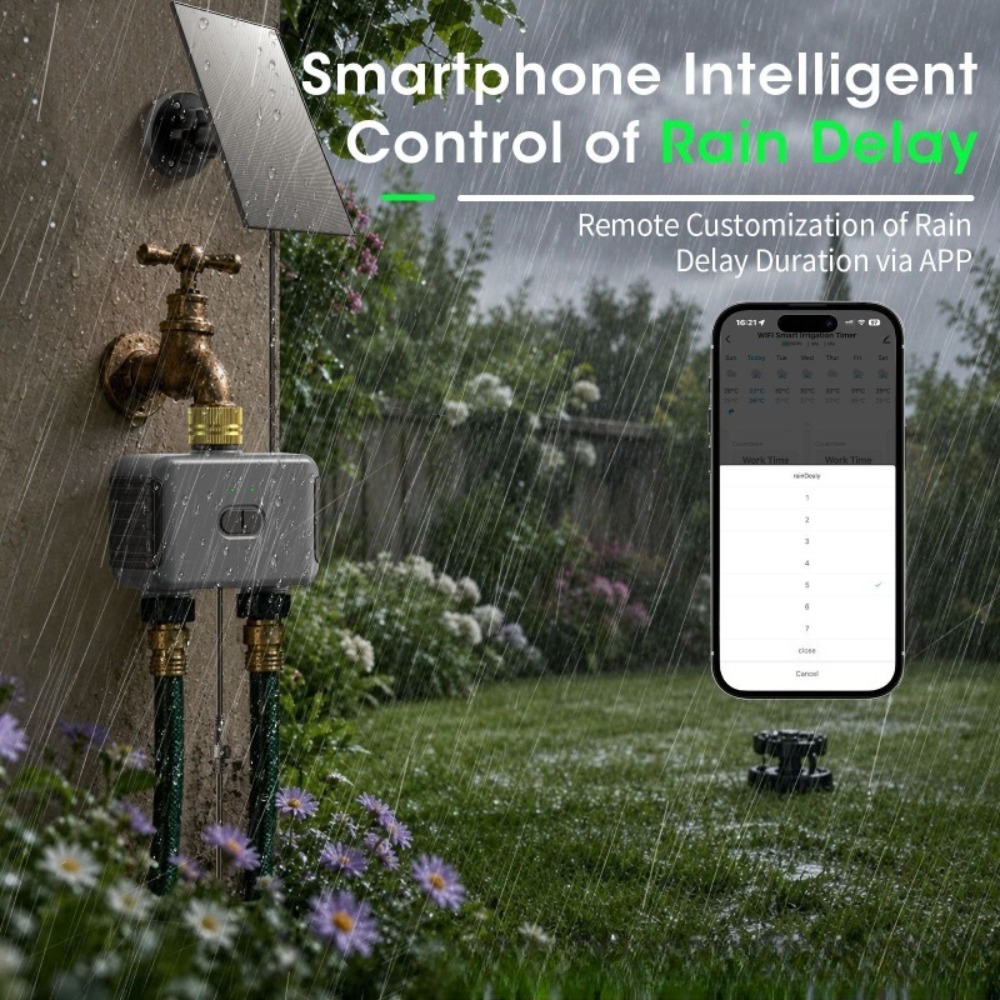 ตัวควบคุมการรดน้ำอัตโนมัติแบบไ - Timer Dual Outlet บทวิจารณ์และราคา