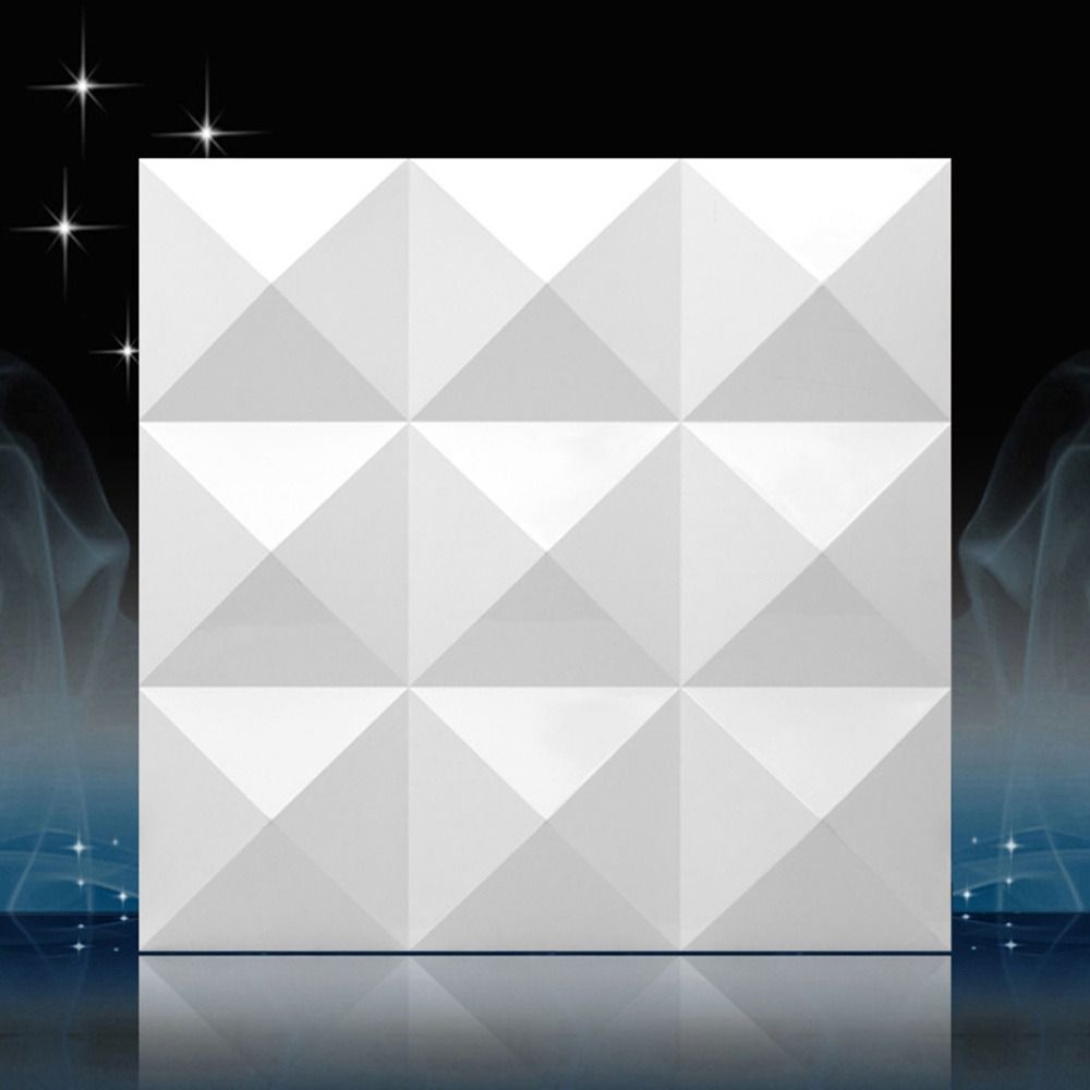 แผ่นผนัง 3D สีขาว ขนาด 50*50 ซ - Pvc Panel Background บทวิจารณ์และราคา